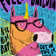 Folow that unicorn. Design, and Traditional illustration project by Pablo Pighin - 07.08.2011