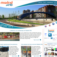 Sitio web Madrid Río. Een project van  Ontwerp, Traditionele illustratie,  Reclame, Programmeren, Fotografie e IT van Álvaro Millán Sánchez - 15.07.2011