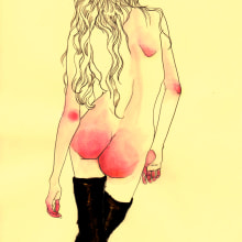 is my birthday,wanna spank me?. Traditional illustration project by Sara Barajas Negueruela - 07.23.2011