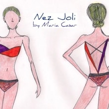 Nez Joli (swimwear). Design e Ilustração tradicional projeto de Nez Joli by Maria Casar - 23.07.2011