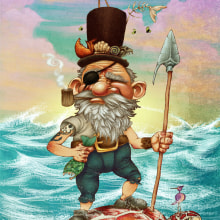 The Pirate. Traditional illustration project by Ariel Ferreyra - 08.03.2011