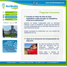 Web de Accidente Legal S.L.. Design projeto de Francisco Javier Molina Gil - 14.08.2011