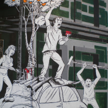 Mural "Revolución" en la F.E.G.. Traditional illustration & Installations project by Delio Rodríguez Ces - 08.18.2011