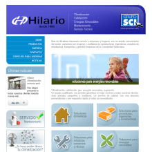 Web corporativa Hilario Climatización. Programação  projeto de Joaquín Palazón Villena - 29.08.2011
