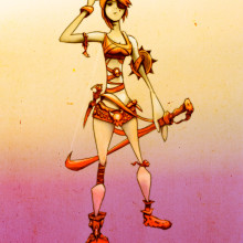 Pirate Girl. Traditional illustration project by Luis Hostos - 09.06.2011