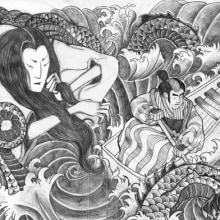 Japon y su cultura. Traditional illustration project by Eva Torres // AkaiRingo - 09.07.2011