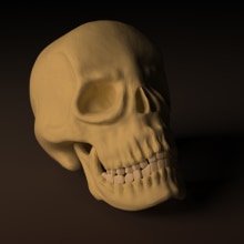3D Skull 3dsMax&Zbrush&Maya. Ilustração tradicional, Cinema, Vídeo e TV, e 3D projeto de Ruben Roldan Crespo - 14.09.2011