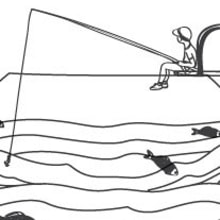 "pescando". Ilustração tradicional projeto de rosanna blanco - 22.09.2011