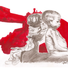 NO MORE WAR. Ilustração tradicional projeto de Yago Juez Deusto - 29.10.2011