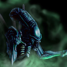 Alien. Ilustração tradicional projeto de Corella Graphics - 25.12.2010