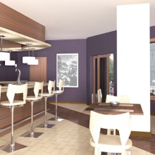Infografía 3D Cafetería. Un projet de Design , Installations , et 3D de IngenioVirtual - 06.11.2011