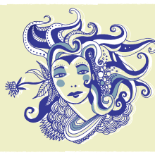 Sirenas. Design, and Traditional illustration project by Pedro Peinado - 11.07.2011