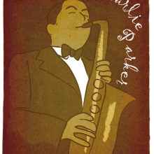 Jazz. Ilustração tradicional projeto de Xosé Uría - 11.11.2011