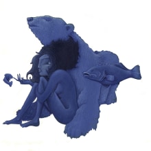 Azul Como la desnudes del mar, como el frio del invierno. Traditional illustration project by Daniel Camilo Vargas Barrios - 11.15.2011