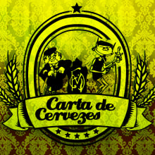 Carta Cervezas. Design e Ilustração tradicional projeto de Pere Rosell Codina - 16.11.2011
