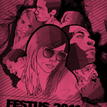 Cartel Festus festival '11. Design e Ilustração tradicional projeto de Pere Rosell Codina - 16.11.2011