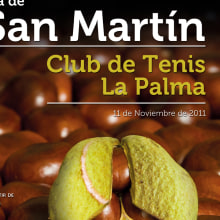 Cartel San Martín Club de Tenis La Palma. Design, Traditional illustration, and Advertising project by jose adolfo santana ponce de león - 11.22.2011
