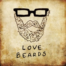 Love beards. Ilustração tradicional projeto de Laura Feito - 28.11.2011