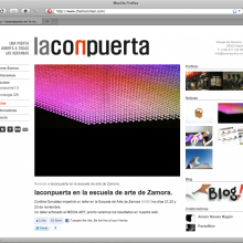 web Laconpuerta. Design, e Programação  projeto de María José Arce - 03.12.2011