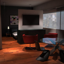 Diseño de una suite en Nueva York. Un proyecto de Diseño y 3D de Elena Luque Pérez - 17.12.2011