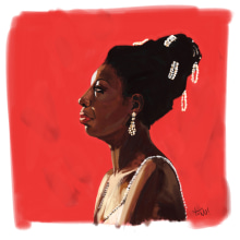Nina Simone Illustration. Ilustração tradicional projeto de Tono G. Dueñas - 02.01.2012