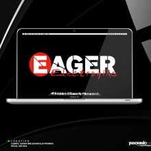 Logotipo: Eager Electroniks. Design project by KikeNS - 01.05.2012
