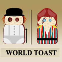 World Toast. Design, and Traditional illustration project by Omar Lopez Sanchez - 01.09.2012