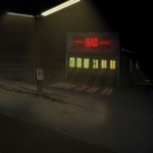 Matte Painting Gas Station. Traditional illustration project by Pablo Arenales - 01.17.2012