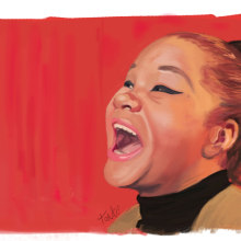 Etta James tribute. Ilustração tradicional projeto de Tono G. Dueñas - 21.01.2012