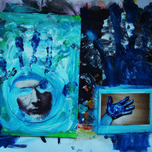 Blue Trapo. Ilustração tradicional projeto de Oscar Angel Rey Soto - 30.01.2012