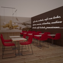 Cafetería. Design, Installations, Photograph, and 3D project by Marta Sellarès - 02.01.2012