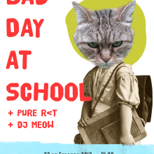 bad day at school poster. Un proyecto de Diseño, Ilustración tradicional y Publicidad de Virginia Peláez - 12.02.2012
