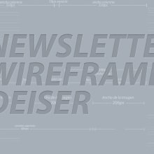 Newsletter Wireframe. Design, Advertising, and UX / UI project by J.S.Lop - 02.14.2012