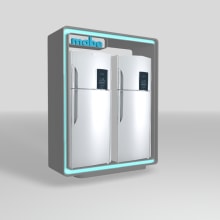 Diseño de mueble para refrigeradora. Design, and 3D project by Eduardo Antonio Aguirre Ubilla - 02.17.2012