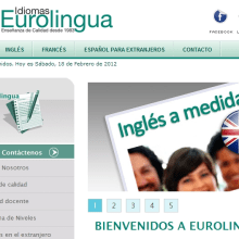Website Eurolingua. Design, Traditional illustration, Advertising, Motion Graphics, UX / UI & IT project by Enrique Sáez Mata - 02.18.2012