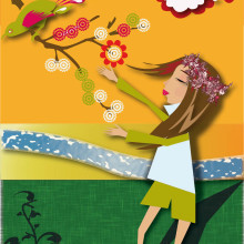 La primavera. Ilustração tradicional projeto de elena - 14.12.2011