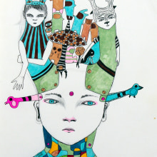mental madness. Traditional illustration project by ivana flores - 03.05.2012