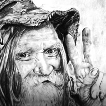Viejo De la Calle (Old man of the Street). Ilustração tradicional projeto de Jean Merlano - 16.03.2012