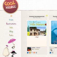Web CoolVillage. Un progetto di Design, Illustrazione tradizionale e Programmazione di Daniel Martínez - 17.03.2012