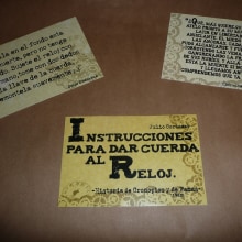 Instrucciones para dar cueda al reloj- postales. Design e Ilustração tradicional projeto de Micaela Salomón - 25.03.2012
