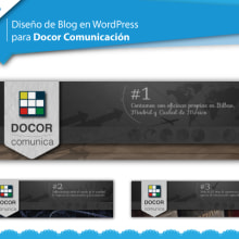 Blog WP para Docor Comunicación. Design, Programação , e UX / UI projeto de Izaskun Sáez - 21.02.2012