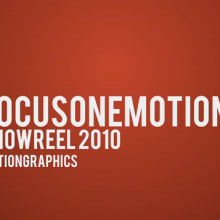 Reel de mis proyectos en FOCUSONEMOTIONS. Un proyecto de Diseño y Motion Graphics de Rubén Mir Sánchez - 31.03.2012