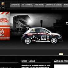 Difisa Racing Website. Design, e UX / UI projeto de Rubén Mir Sánchez - 07.04.2012