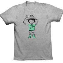"mataré monstres per tu" t-shirt. Un proyecto de Diseño e Ilustración tradicional de violeta nogueras - 08.04.2012