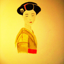 Thoughtful Japanese. Traditional illustration project by Jose Luis Torres Arevalo - 04.09.2012
