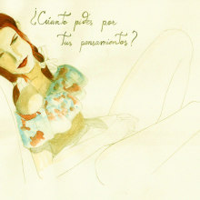Lolita, pensamientos. Ilustração tradicional projeto de Rocío - 16.04.2012