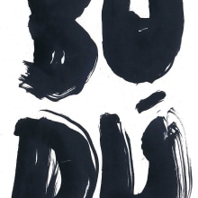 Lettering para Budú (camisetas por encargo). Ilustração tradicional projeto de Denis Zacaryas - 09.05.2012