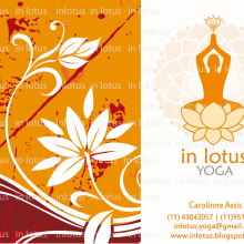 InLotus Yoga panfleto frente.  project by Carolinne Assis - 05.09.2012