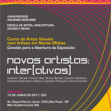 Novos Artistas Inter[ativos]. Design projeto de Nathália Costa - 20.05.2012