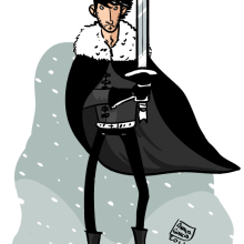 Jon Snow. Projekt z dziedziny Trad, c i jna ilustracja użytkownika Ainhoa Garcia - 24.05.2012